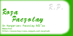 roza paczolay business card